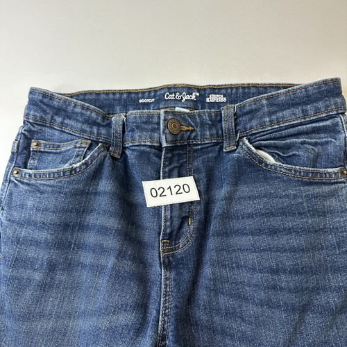 Cat & Jack Jeans Boys 14 Blue Bootcut Stretch Denim Classic Casual Youth Pants - Picture 2 of 9