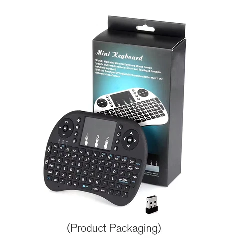 MINI TASTIERA SENZA FILI WIRELESS 2.4G Mouse Remote Touchpad Use Dry Battery