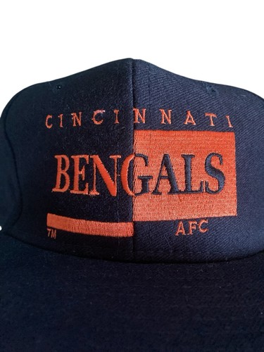 Casquette snapback vintage en laine Cincinnati Bengals signature AFC écriture épelée - Photo 8/9