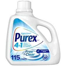 Purex Free & Clear Liquid Laundry Detergent, 150 fl oz, 115 Loads