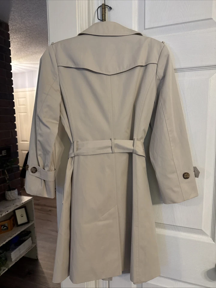 Abrigo de primavera Talbots Petites beige talla 2P para mujer nuevo con etiquetas originalmente $189 Foto 4 de 4