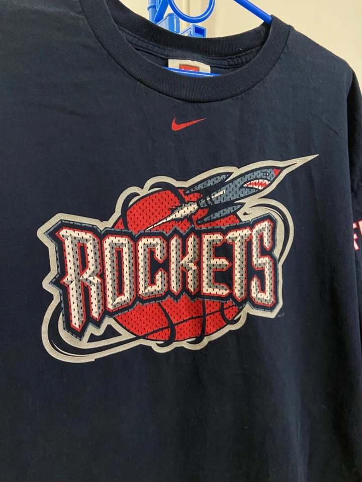 Nike Vintage Houston Rockets Steve Francis 3 Blue Navy Retro T-Shirt Size Xl - Image 3 of 4