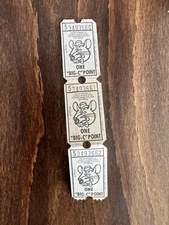 RARE VINTAGE CHUCK E CHEESE SHOWBIZ PIZZA TIME BIG C POINT TICKET