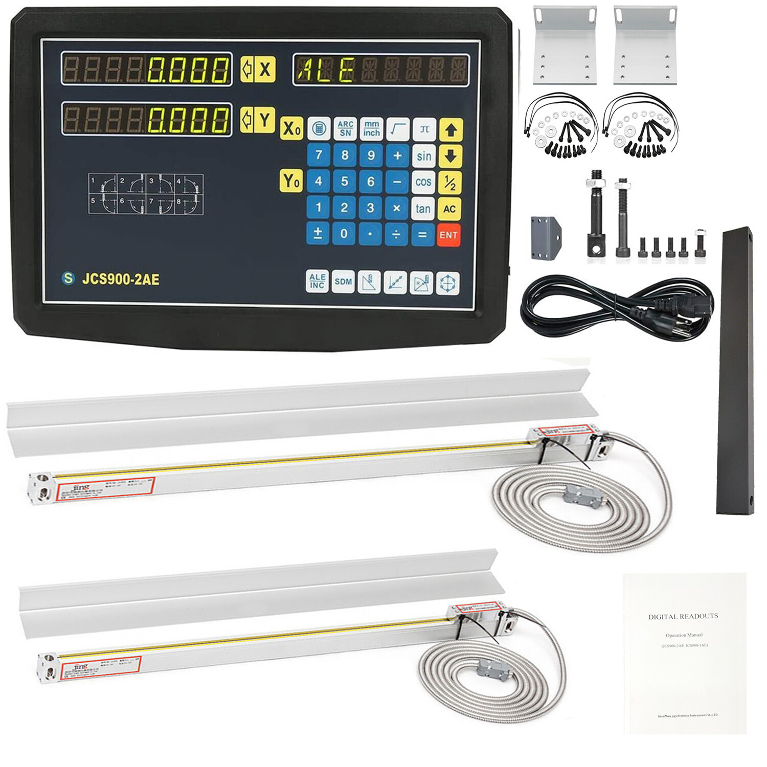 2 Axis DRO digital readout linear Scale for milling lathe machine high precision