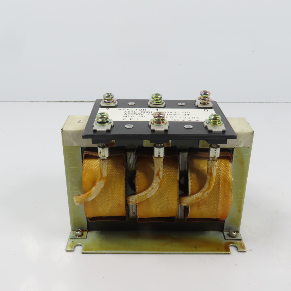 Fanuc A81L-0001-0083 24A Line Reactor 253V AC 0.15mH 3-Phase | eBay