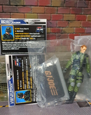 GI JOE ~ 2015 SDCC GRUNT ~ CRIMSON STRIKE SET ~ 100% comp & CARDS  ~ MISB