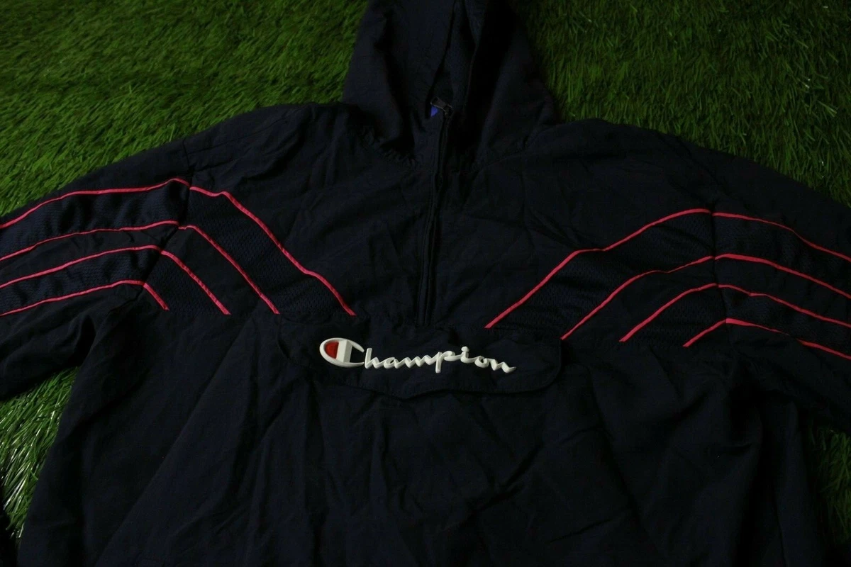 CHAMPION ORIGINAL RARE MENS CASUAL ANORAK TRACK TOP JACKET SIZE L