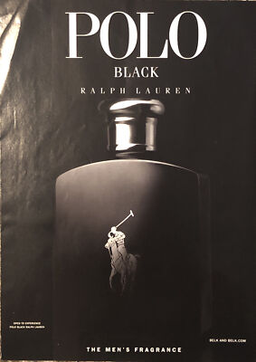 PRINT AD 2013 Polo Black Ralph Lauren Mens Fragrance Double Sided