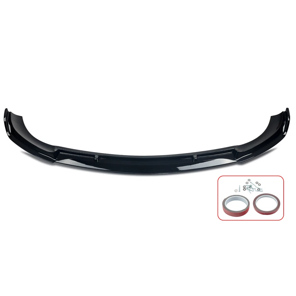 FOR MERCEDES BENZ E CLASS W213 A/C238 2016-2020 GLOSS BLACK FRONT SPLITTER LIP Foto 2 de 4
