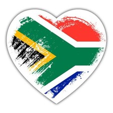Gift Sticker : South African Heart Africa Country Expat Flag