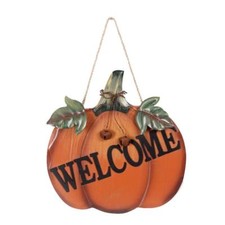 wood pumpkin welcome home door decor