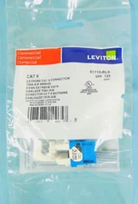 Cat6 Leviton eXtreme 61110-RL6 QuickPort Jack, Keystone Fit - Blue - NEW STOCK