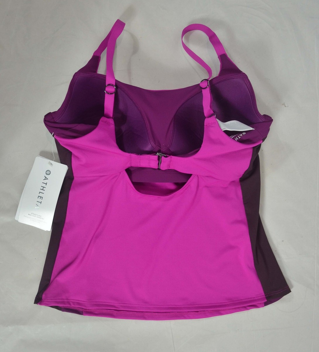 NWT $79 Athleta Size 38B/C Coastline Vibrant Fuchsia Bra Cup
