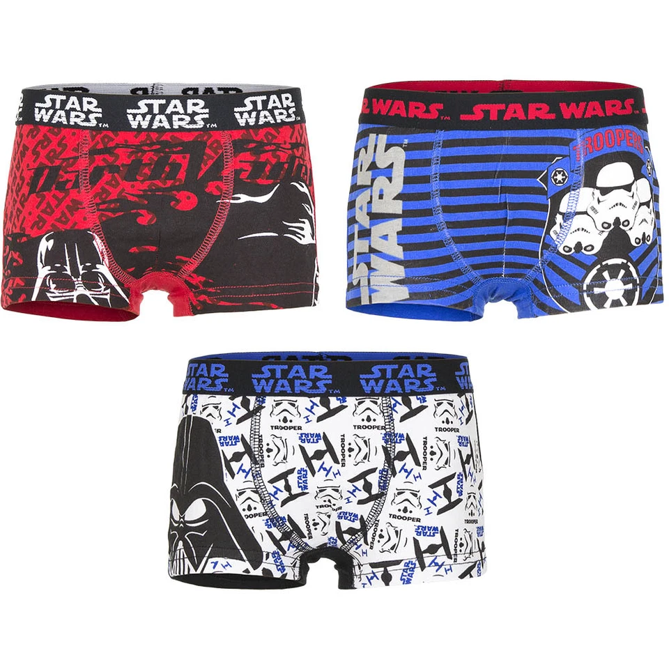 Unterwäsche Jungen Star Wars rot blau weiß Boxershorts 92-98 104-110 116-122 #37