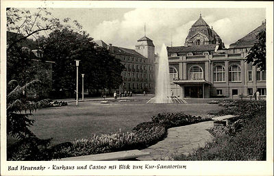 Bad Neuenahr Ahrtal 1956 Kurhaus Casino Kursanatorium Sanatorium Park gelaufen