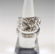 Wrap ~ Radiant Rose Sterling Spoon Ring ~ Perfect Fit Guaranteed ~ Up to size 11