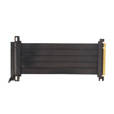 Black 40cm/15.7in PCIE 4.0 X16 Extender Riser Cable High Shielding Property Fit