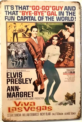 TIN SIGN  8x12 Viva Las Vegas Ann Margaret Elvis Presley movie singer dancer A31
