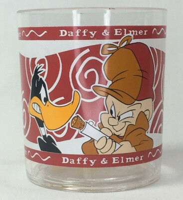 Warner Bros Store Looney Tunes Daffy Duck and Elmer Fudd Plastikbecher - 1994