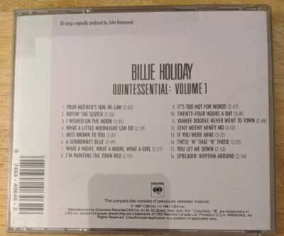 The Quintessential Billie Holiday, Vol. 1 (1933-1935) by Billie