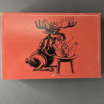 Chillin' Moose Too 6 x 60 Empty Wood Cigar Box 10'' x 6.5'' x 2.25''