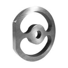 GRINDER PLATE #12 - KIDNEY HOLES  W/ 1 FLAT EDGE