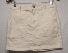 American Eagle Hi Rise A-Line Skirt Corduroy BEIGE Size 2