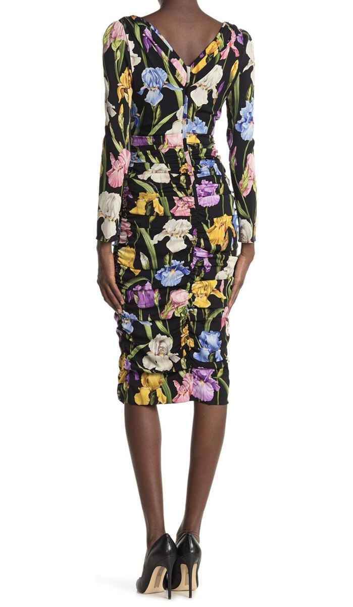 【関税込み】dolce & gabbana FLORAL DRESS Cotton midi dress with floral print and tie details in Print