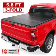 5.8FT Tri-Fold Fiberglass Hard Bed Tonneau Cover For 04-07 Silverado Sierra 1500