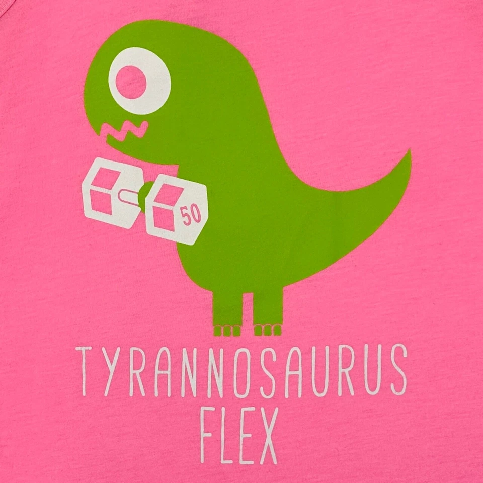Tyrannosaurus Flex Dinosaurio Mancuerna Entrenamiento Camiseta sin mangas Mujer L Rosa Bella Foto 2 de 4