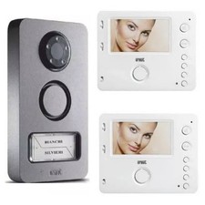 Urmet 1722/84 Citofono Bifamilare (Kit con Videocitofoni Mìro e Pulsantiera...