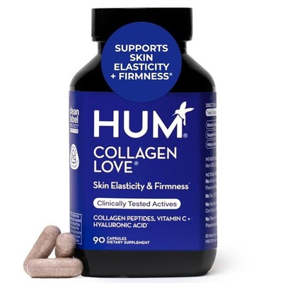 HUM Collagen Love Skin Supplement Skin Supplements for Women and Men (90-Count)