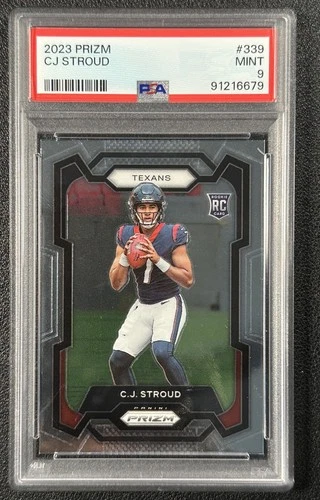 C.J. STROUD PSA 9 2023 PANINI PRIZM #339 ROOKIE RC TEXANS 6679