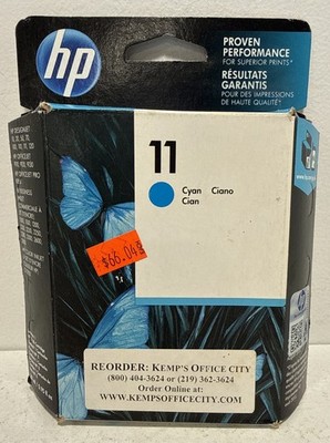 HP #11 CYAN C4836A 28ml Ink Cartridge Design Jet Office Jet EXP 8/2020 NIP