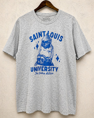 Saint Louis Billikens Graphic T Shirt Gray NCAA Mascot Mens Large