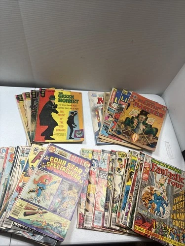 Lot Of 38 Vintage Comic Books DC Marvel Gold Key Fantastic Four Superman More