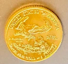 2013 1/10 ounce Fine Gold Coin fr Collection 3/4 inch dia Standing Liberty Eagle