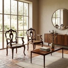 Coppia Poltroncine Barocchetto Antiche Noce Italia Fine XIX Secolo Originali