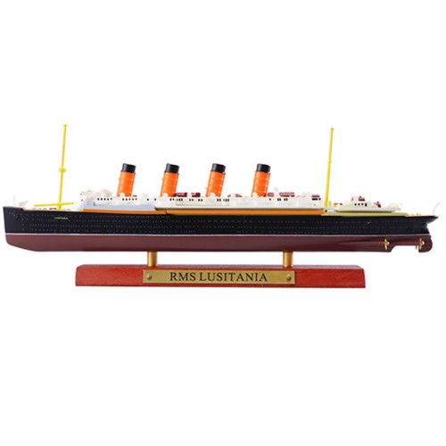 Alloy 1/1250 Scale RMS Lusitania Cruise Ship Model Boat Toys Collection Decor - Foto 2 di 13