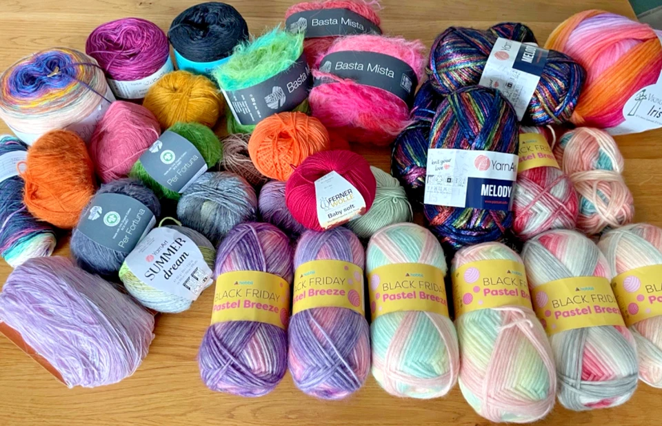 Garnpaket gemischt 2,6kg (LanaGrossa, Viking, Bobbel...)