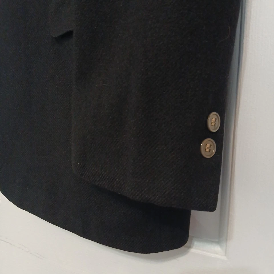 Chaqueta Blazer Abrigo Deportivo Negro Al Cook 100% Cachemira Vintage Años 50 60 Foto 3 de 4