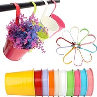 Bunte BlumentöPfe Zum AufhäNgen 10 Cm Metall Garten Balkon Fenster Wand