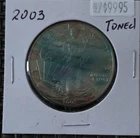 2003 American Silver Eagle Coin Monster Rainbow Toning 1 Oz US $1 Uncirculated