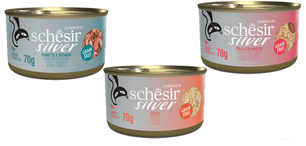 Schesir Oro Silver Senior 12 X 70 G - Pollo & Anatra - Immagine 3