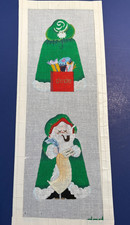 RARE - Miniature Handpainted Two-Sided Santa ...