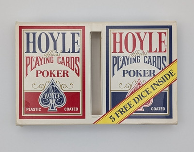 Hoyle Official Poker Playing Cards 2-Pack Made In USA 1994