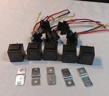 NEW JD1912 12V 40/30A 5-Piece Automotive 4-pin SPST Relay w Harness Receptacle