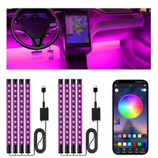 Winzwon Led Lights for Car Accessories Interior, Christmas Stocking RGB