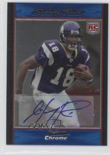 2007 Bowman Chrome Rookie Auto Blue Refractor 36/75 Sidney Rice #BC79 Auto 0m8