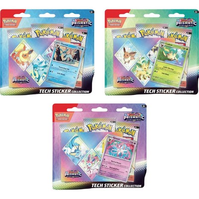 Pokemon SV8.5 Prismatic Evolutions -Set of 3- Tech Sticker Collection | eBay